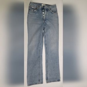 AGOLDE Relaxed Bootcut Jeans in Light Blue Size 24 RRP $188